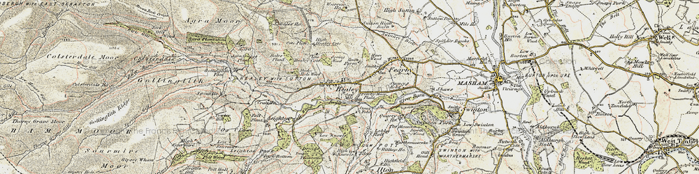 Old map of Healey in 1903-1904