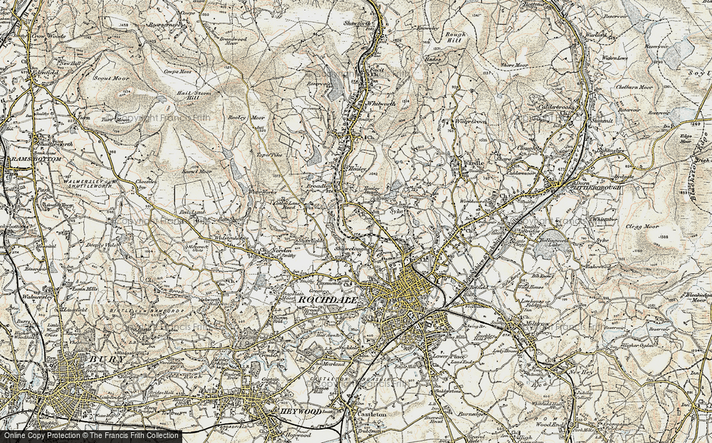 Old Map of Healey, 1903 in 1903