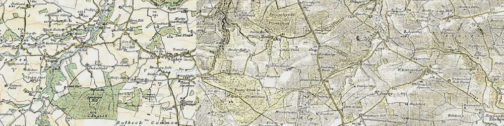 Old map of Minsteracres in 1901-1904
