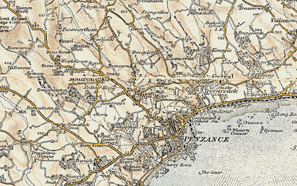 Old map of Bone in 1900