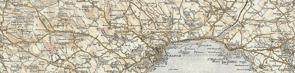 Old map of Bone in 1900