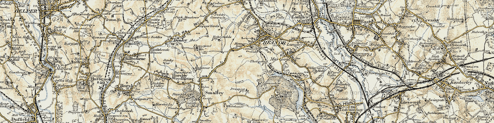 Old map of Heanor Gate in 1902-1903