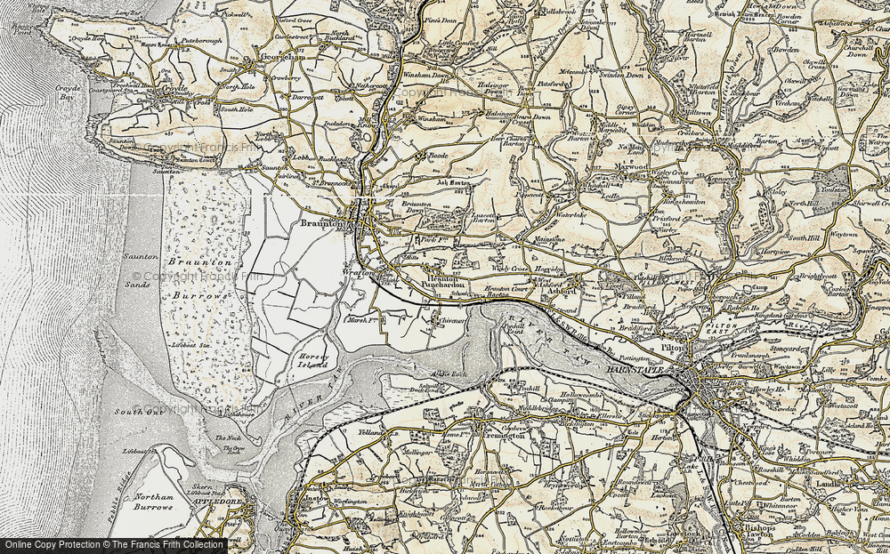 Old Map of Heanton Punchardon, 1900 in 1900