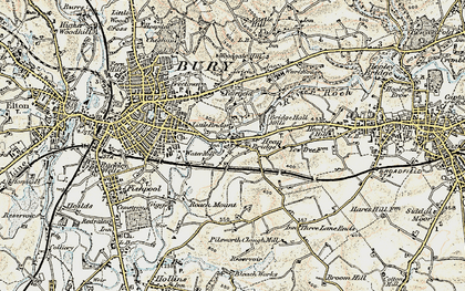 Old map of Heap Bridge in 1903