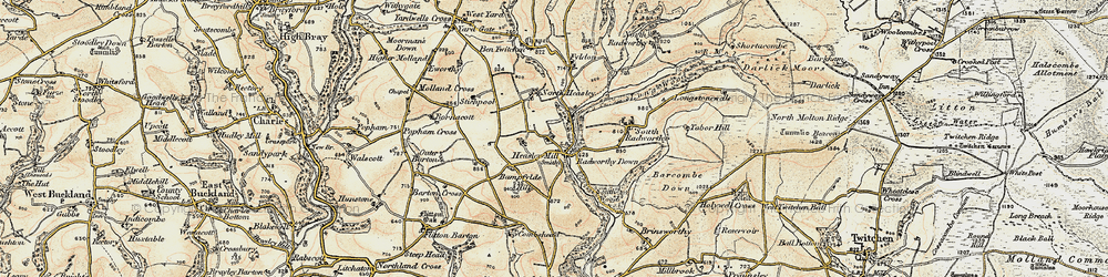 Old map of Bampfylde Hill in 1900