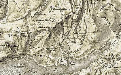 Old map of Allt na Heast in 1906-1909