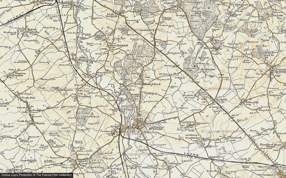 Old Map of Heath and Reach, 1898-1899 in 1898-1899