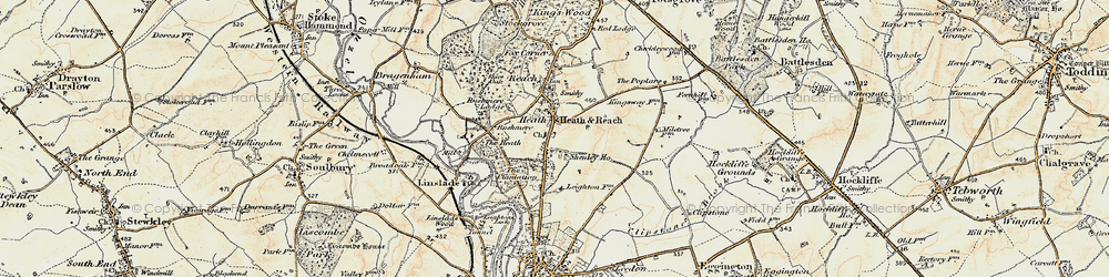 Old map of Heath and Reach in 1898-1899