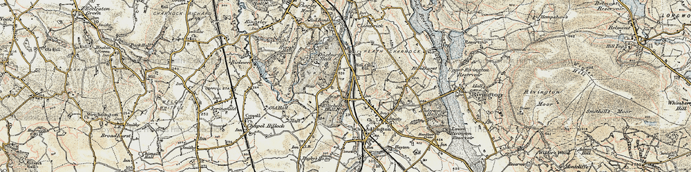 Old map of Heath Charnock in 1903