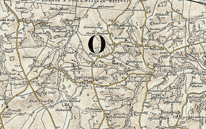 Old map of Heath Cross in 1899-1900