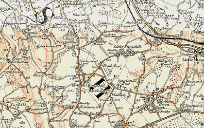 Old map of Heath End in 1897-1898