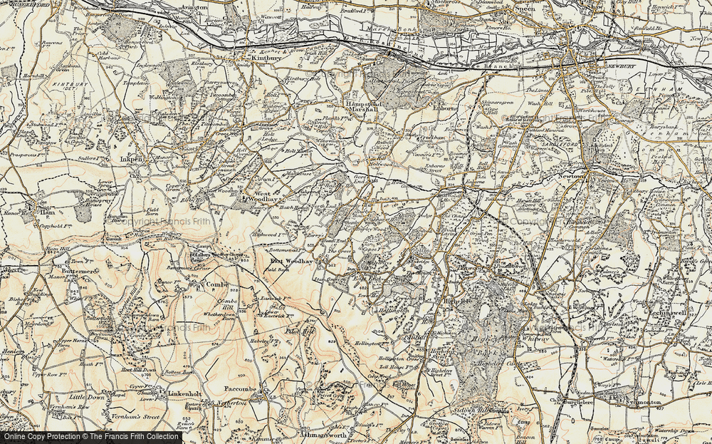 Old Map of Historic Map covering Woolton Ho in 1897-1900