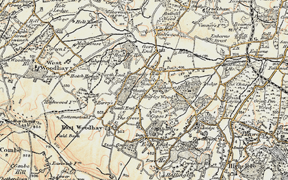 Old map of Burlyns in 1897-1900