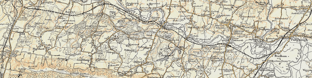Old map of Heath End in 1897-1900