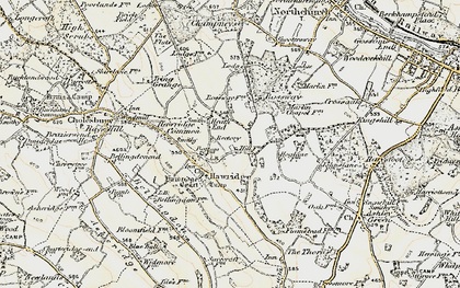 Old map of Heath End in 1898