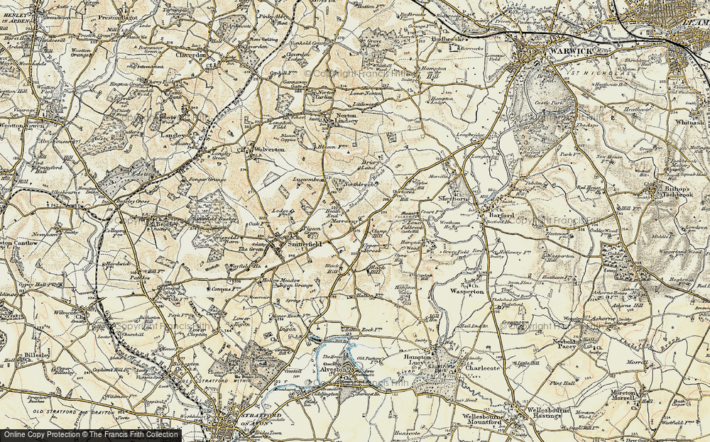 Old Map of Historic Map covering Black Hill in 1899-1902