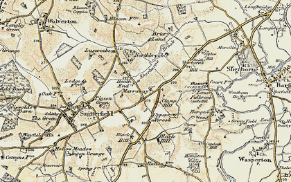 Old map of Heath End in 1899-1902