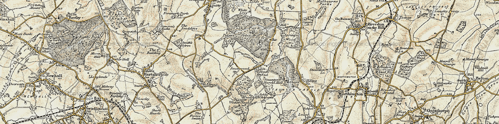 Old map of Heath End in 1902-1903