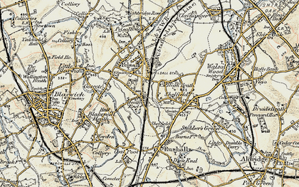 Old map of Heath End in 1902