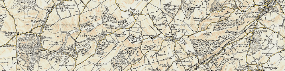 Old map of Heath Green in 1897-1900