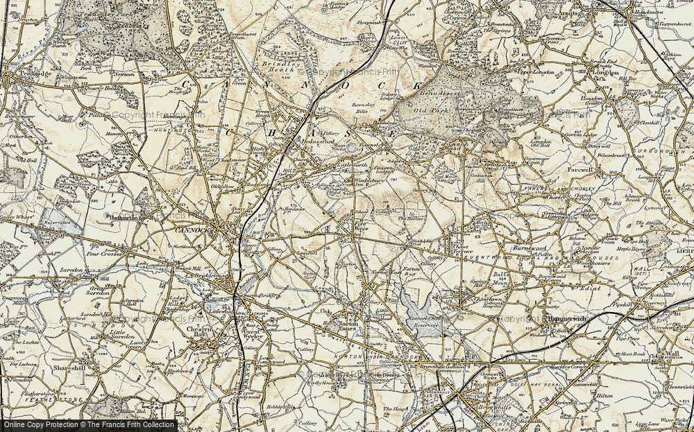 Old Map of Heath Hayes, 1902 in 1902