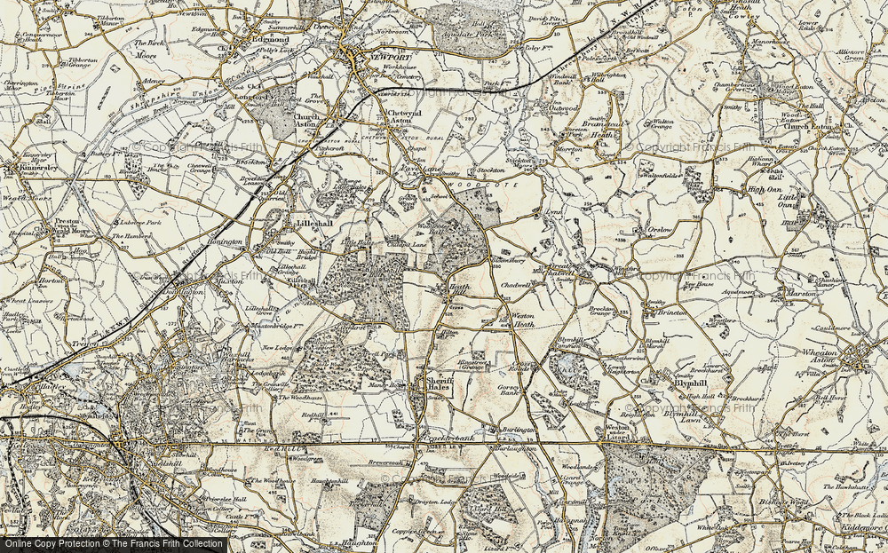 Old Map of Heath Hill, 1902 in 1902