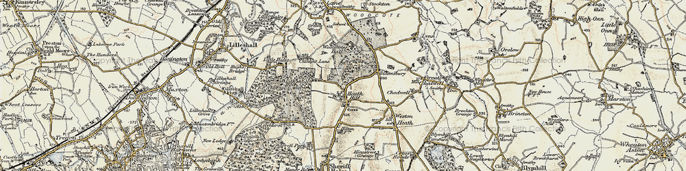 Old map of Heath Hill in 1902