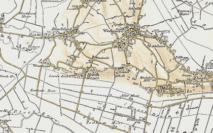 Old map of Heath House in 1899-1900