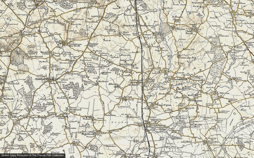 Old Map of Heath Lanes, 1902 in 1902