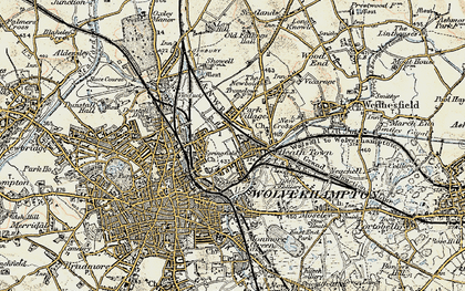 Old map of Heath Town in 1902