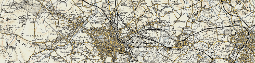 Old map of Heath Town in 1902