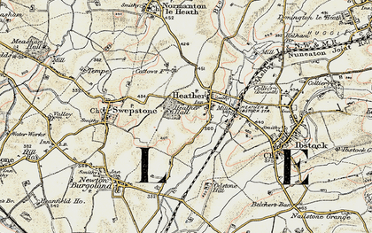 Old map of Heather in 1902-1903