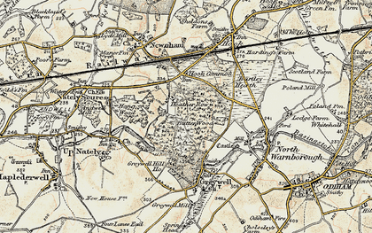 Old map of Hook Common in 1898-1909