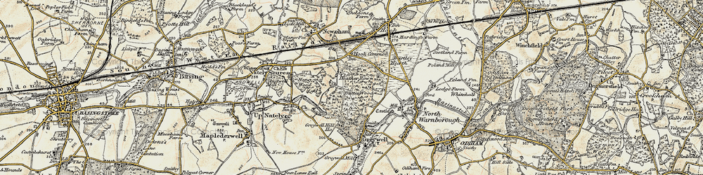 Old map of Hook Common in 1898-1909