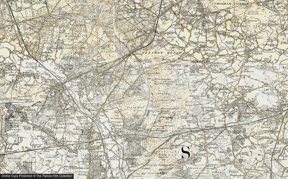 Old Map of Historic Map covering White Hill in 1897-1909