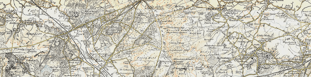 Old map of White Hill in 1897-1909