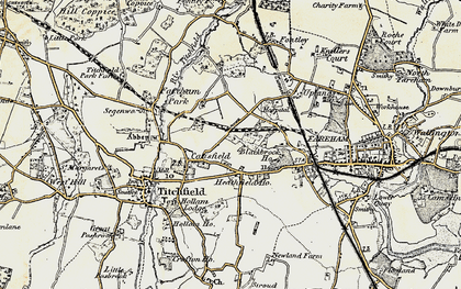 Old map of Heathfield in 1897-1899