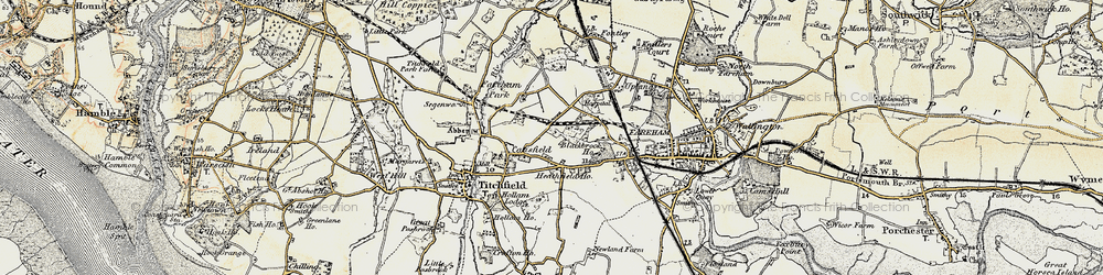 Old map of Heathfield in 1897-1899