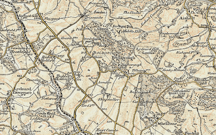 Old map of Bagborough Hill in 1898-1900