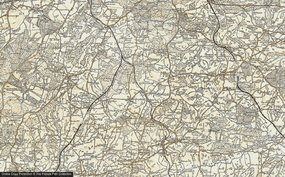 Old Map of Heathfield, 1898 in 1898