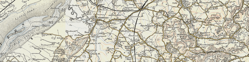 Old map of Heathfield in 1899-1900