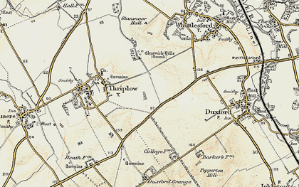 Old map of Heathfield in 1899-1901