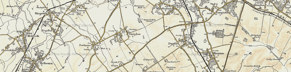 Old map of Heathfield in 1899-1901