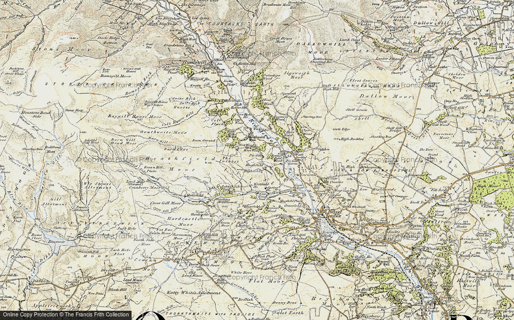 Old Map of Historic Map covering West Wood Ho in 1903-1904