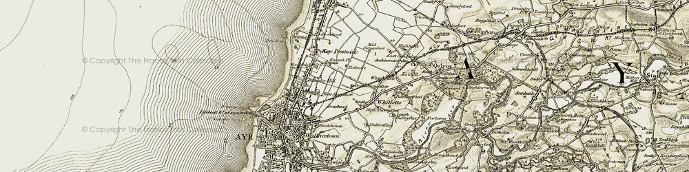 Old map of Heathfield in 1904-1906