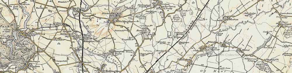 Old map of Heathfield Village in 1898-1899