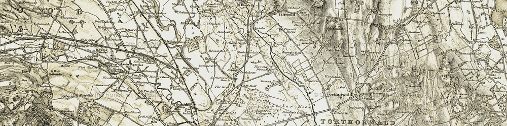 Old map of Auchencrieff in 1901-1905