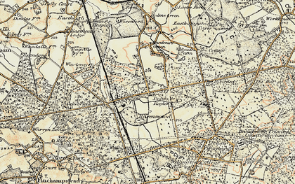 Old map of Heathlands in 1897-1909