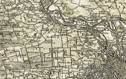 Old map of Heathryfold in 1909