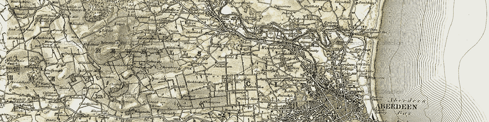 Old map of Heathryfold in 1909
